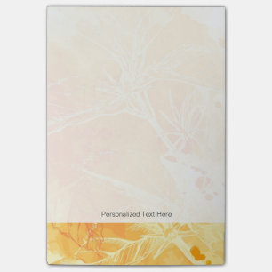 Vector Watercolor Hintergrund und tropische Blume Post-it Klebezettel