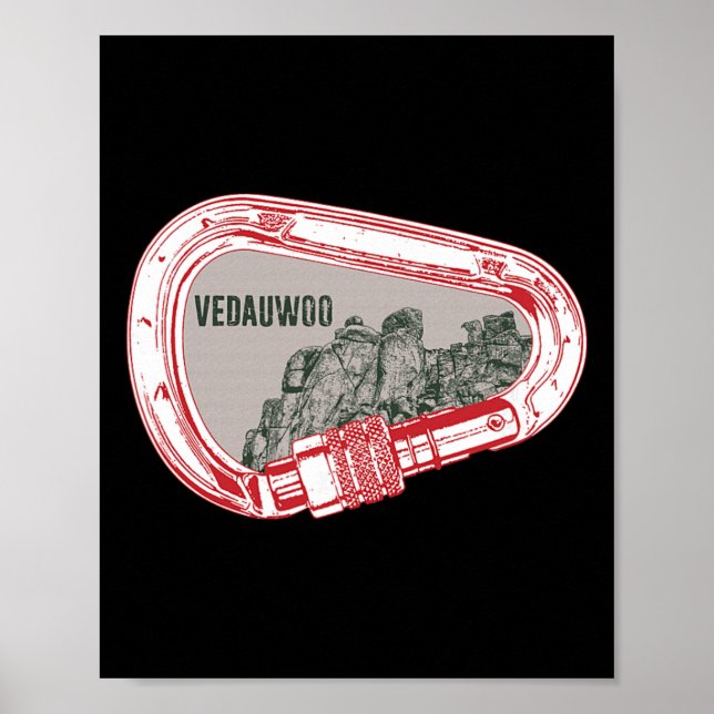 Vedauwoo Felsenklettern Karabiner  Poster (Vorne)