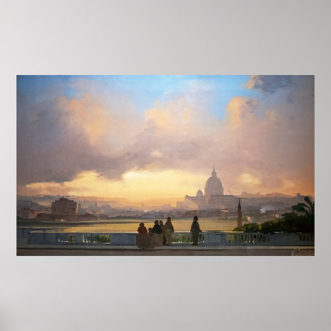 Veduta di Roma dal Pincio Poster (Vorne)