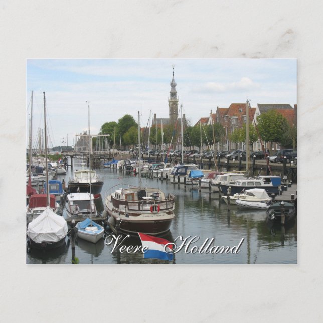 Veere old Harbor Zeeland Holland Postcard Postkarte (Vorderseite)