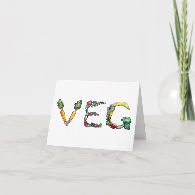 "Veg" freier Raum inneres Notecards Karte (Vorderseite)