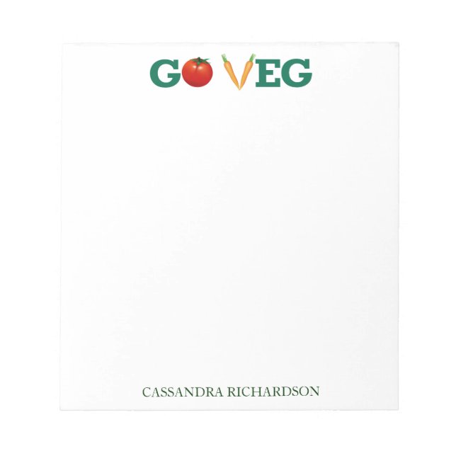 Veg Notepad Notizblock (Vorderseite)
