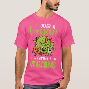 Vegains Protein Vegetarian Vegan Activism T-Shirt