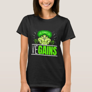 VeGains Strong Broccoli Bodybuilding Vegetarian an T-Shirt
