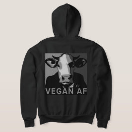 Vegan AF Pop Art Hoodie in Black and White