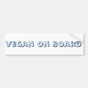 Vegan an Bord des Autoaufklebers Autoaufkleber