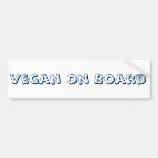 Vegan an Bord des Autoaufklebers Autoaufkleber