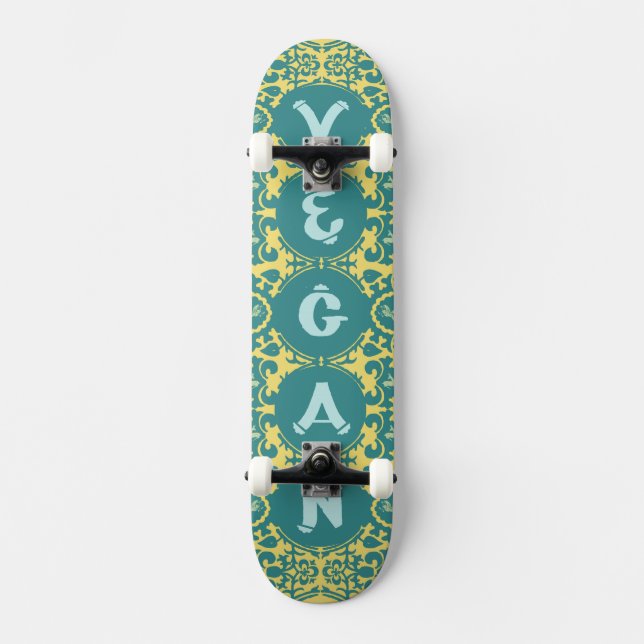 Vegan an Bord Skateboard (Vorderseite)