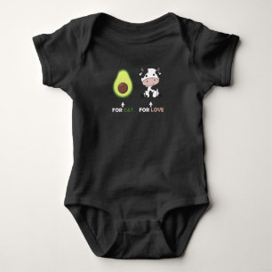 Vegan Animal Lover Vegan Avocado Food Cows Liebe Baby Strampler