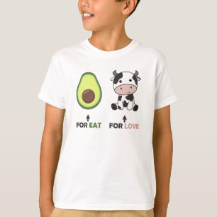 Vegan Animal Lover Vegan Avocado Food Cows Liebe T-Shirt