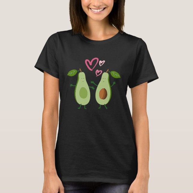 Vegan Avocado You Are My Better Half Valentine's D T-Shirt (Vorderseite)