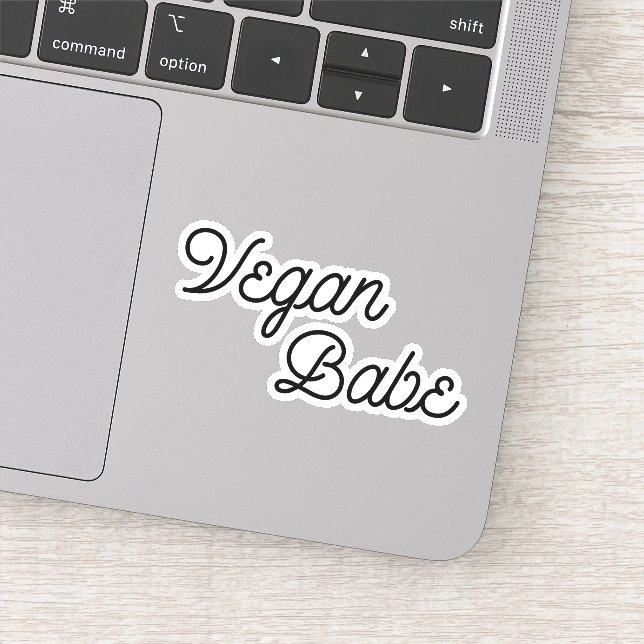 Vegan Babe Aufkleber (Detail)