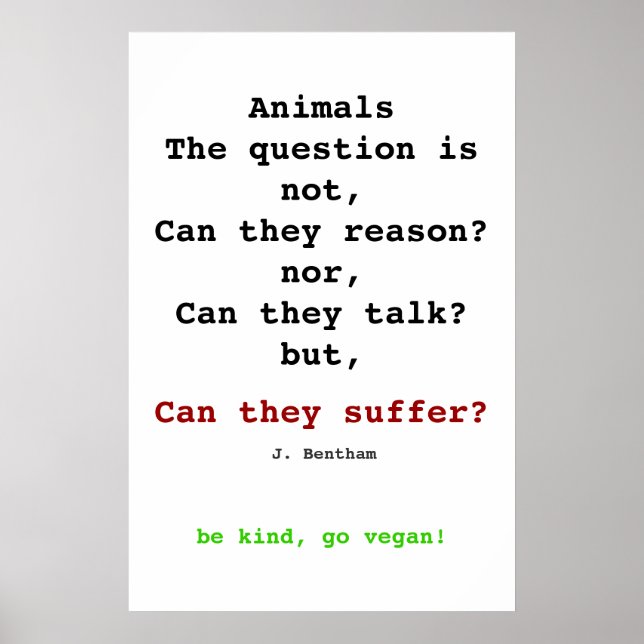 Vegan Bentham Poster (Vorne)