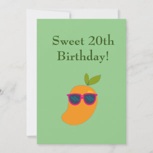 Vegan Berry Happy Birthday Mango Geburtstagskarte Feiertagskarte