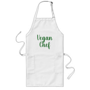 Vegan chef kitchen apron for men and women lange schürze