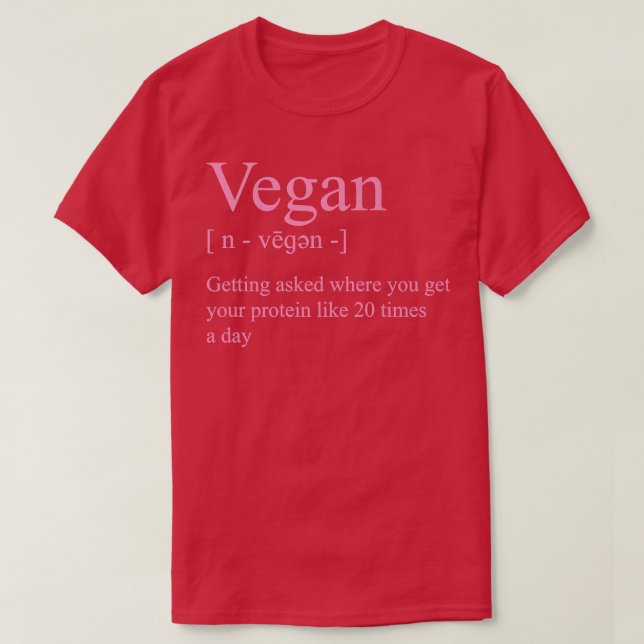 Vegan Definition Getting Asked Where You Get Your  T-Shirt (Design vorne)