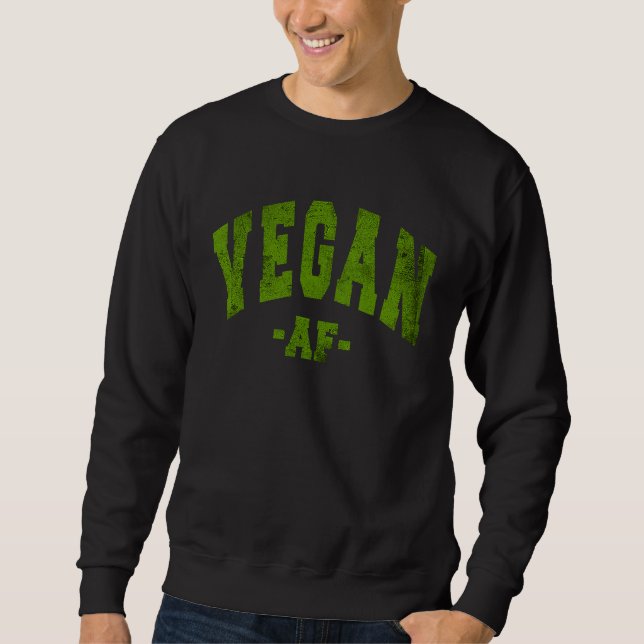 VEGAN DIET SAYING VEGGIE FUN DECORATIONS LADIES WO SWEATSHIRT (Vorderseite)
