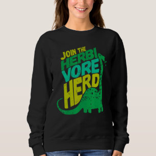 Vegan-Dinosaur schließt sich der Pflanzenfresserhe Sweatshirt