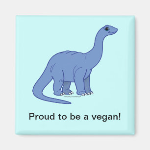 Vegan Dinosaurier Magnet