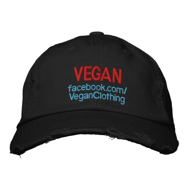 VEGAN erschüttert Bestickte Baseballkappe (Vorderseite)