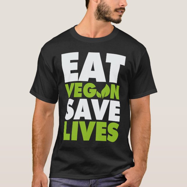 Vegan essen Leben retten T-Shirt (Vorderseite)