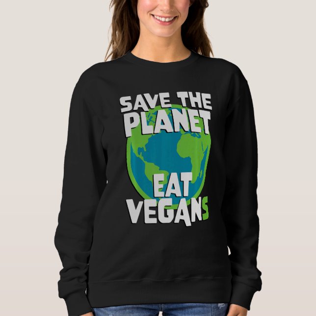 Vegan essen sweatshirt (Vorderseite)
