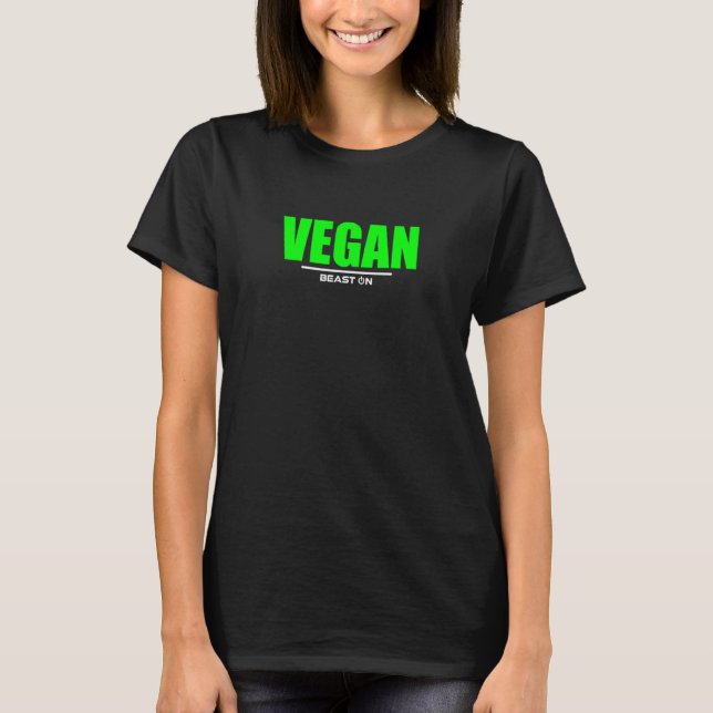 Vegan Fitness Gym Bodybuilding Motivation Training T-Shirt (Vorderseite)