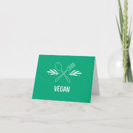 Vegan Food Label Card Dankeskarte