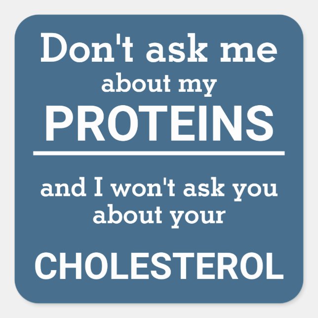 Vegan - frag mir nicht von meinem Eiweißspass Quadratischer Aufkleber (Vorderseite)