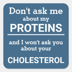 Vegan - frag mir nicht von meinem Eiweißspass Quadratischer Aufkleber