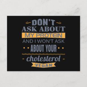 Vegan Frag nicht über mein Protein Postkarte