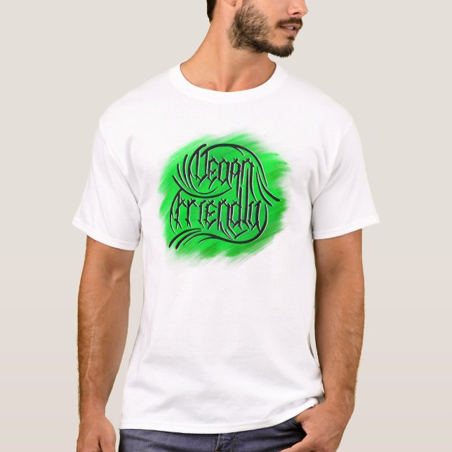 Vegan Friendly Lettering T-Shirt (Vorderseite)