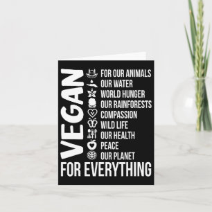 Vegan für alles Gerettet Planet Erde Tag Vegetar Karte