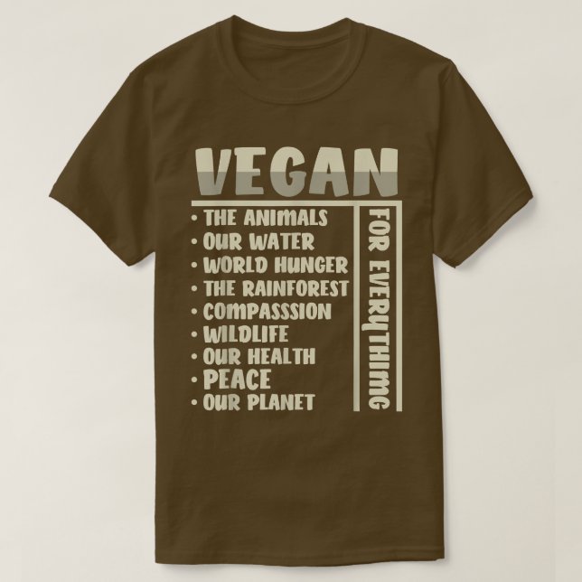 Vegan für alles T-Shirt (Design vorne)