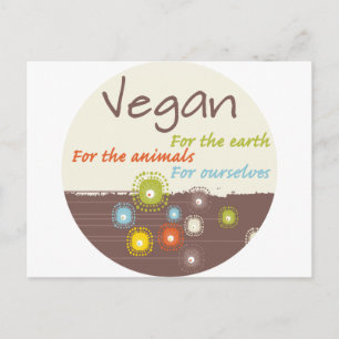 Vegan für ein Vernunftkleid und Geschenke Postkarte