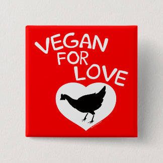 Vegan für Liebe Button