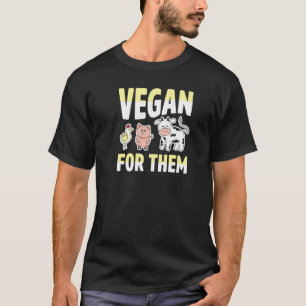 Vegan für sie ethische Nutztiere Huhn Schwein Co T-Shirt