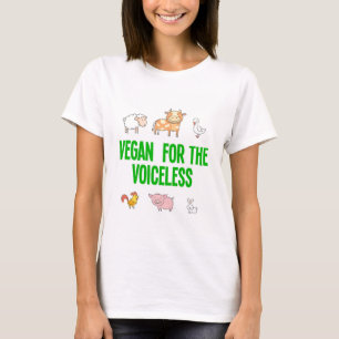 Vegan für stimmlose niedliche Cartoon T-Shirt