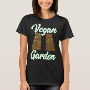 Vegan Garden Illustration Gartenmöbel T-Shirt