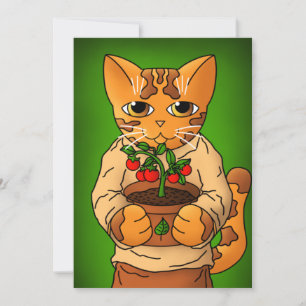 Vegan Gartenkatze Karte