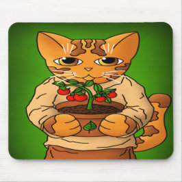 Vegan Gartenkatze Mousepad