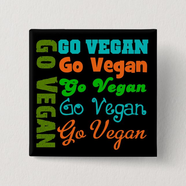 Vegan gehen button (Vorderseite)