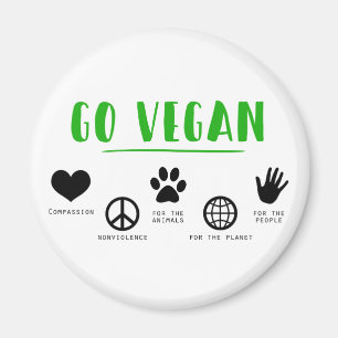 Vegan gehen magnet