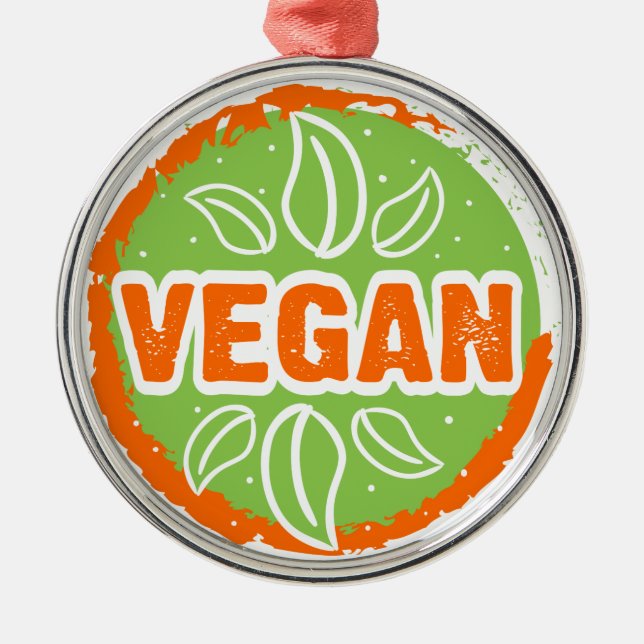 Vegan gehen ornament aus metall (Vorne)