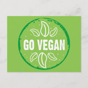 Vegan gehen postkarte