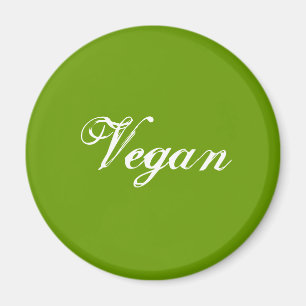 Vegan. Grün. Slogan. Gestaltet Magnet
