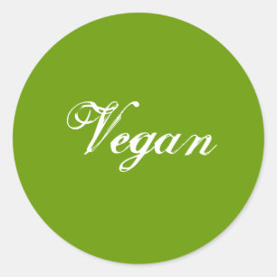 Vegan. Grün. Slogan. Gestaltet Runder Aufkleber