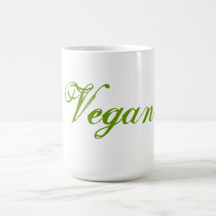 Vegan. Grün. Slogan. Gewohnheit Tasse