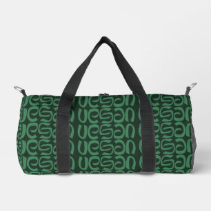 Vegan grün und schwarz duffle bag