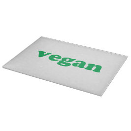 Vegan-grünes, modernes Typoglas Schneidebrett